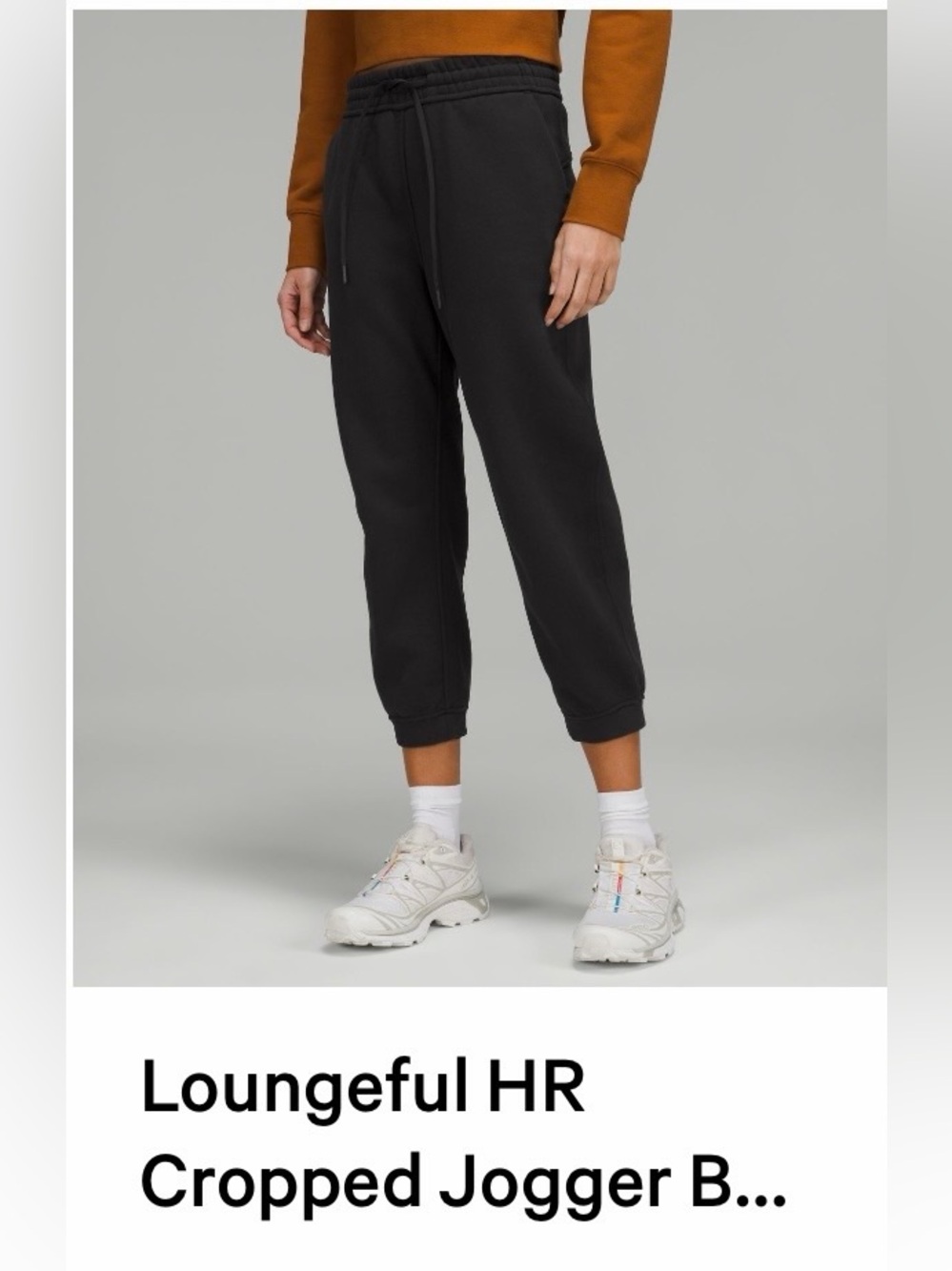 lululemon athletica Black Cropped Jogger Pants